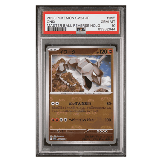 Onix PSA 10 2023 Pokemon 151 Japanese Master Ball Reverse Holo Card #095