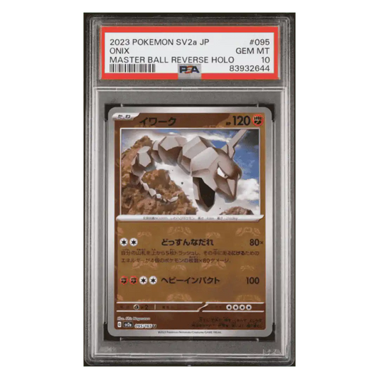 Onix PSA 10 2023 Pokemon 151 Japanese Master Ball Reverse Holo Card #095