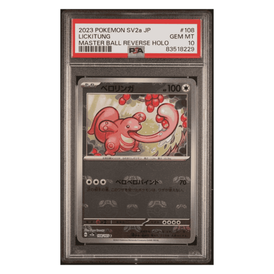 Lickitung PSA 10 2023 Pokemon 151 Japanese Master Ball Reverse Holo Card #108