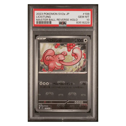 Lickitung PSA 10 2023 Pokemon 151 Japanese Master Ball Reverse Holo Card #108
