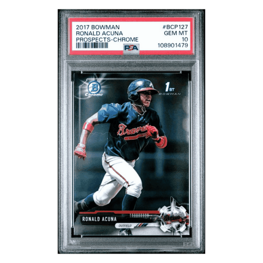 Ronald Acuna PSA 10 2017 Bowman Prospects Chrome Card #BCP127