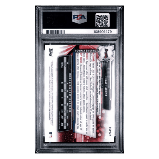 Ronald Acuna PSA 10 2017 Bowman Prospects Chrome Card #BCP127
