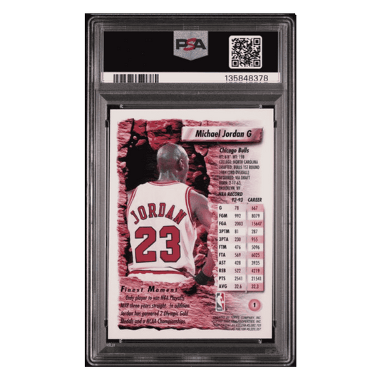 Michael Jordan PSA 6 1993 Topps Finest Card #1