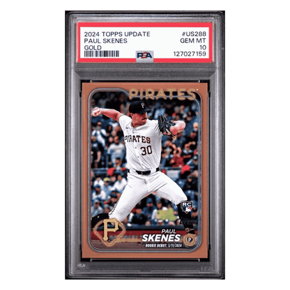 Paul Skenes PSA 10 2024 Topps Update Gold Rookie RC #d/ 2024 Card #US288