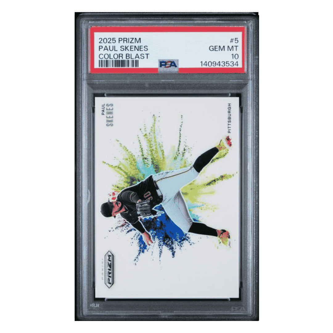 Paul Skenes PSA 10 2025 Panini Prizm Color Blast Card #5