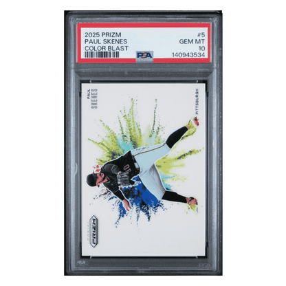 Paul Skenes PSA 10 2025 Panini Prizm Color Blast Card #5