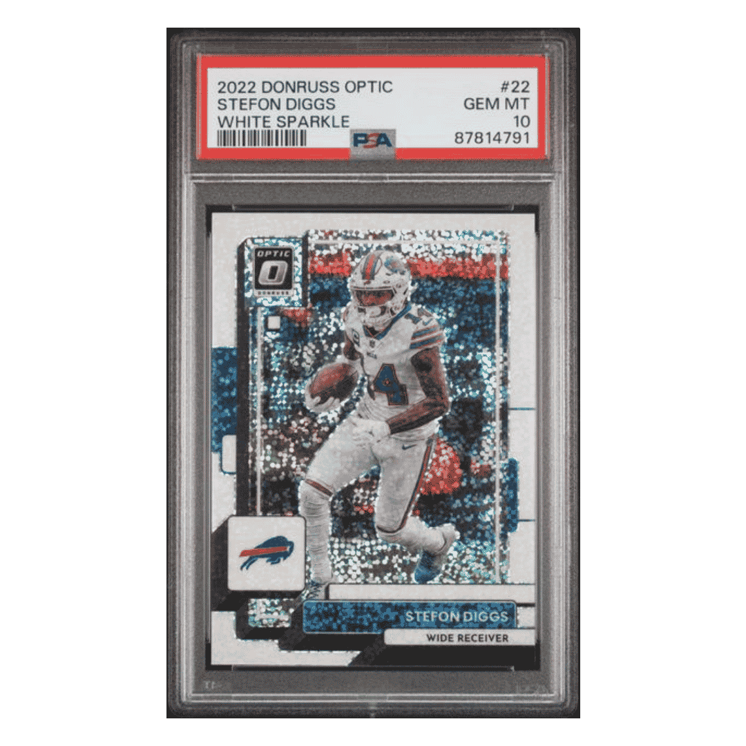 Stefon Diggs PSA 10 2022 Panini Donruss Optic White Sparkle Card #22
