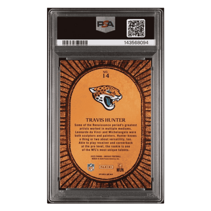 Travis Hunter PSA 10 2025 Panini Mosaic Micro Mosaic Rookie RC Case Hit Card #14