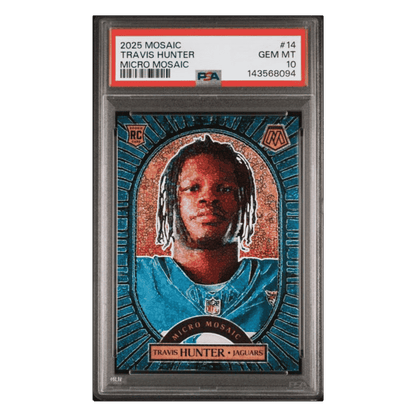 Travis Hunter PSA 10 2025 Panini Mosaic Micro Mosaic Rookie RC Case Hit Card #14