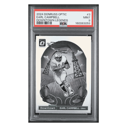 Earl Campbell PSA 9 2024 Panini Donruss Optic Downtown Legends Card #3
