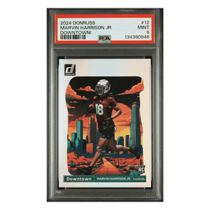 Marvin Harrison Jr PSA 9 2024 Panini Donruss Downtown! Card #12