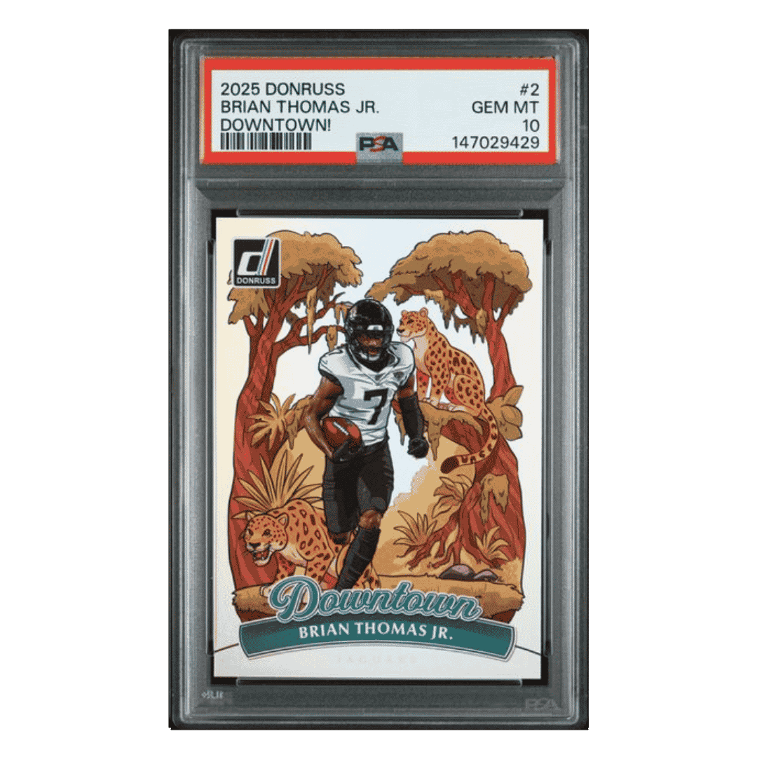 Brian Thomas Jr PSA 10 2025 Panini Donruss Downtown! Card #2