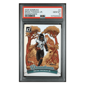 Brian Thomas Jr PSA 10 2025 Panini Donruss Downtown! Card #2
