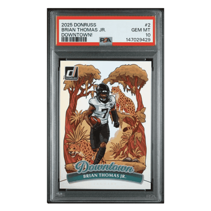 Brian Thomas Jr PSA 10 2025 Panini Donruss Downtown! Card #2