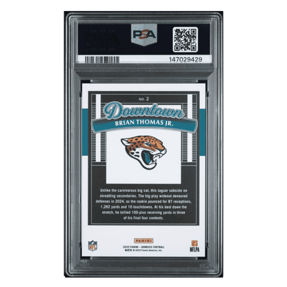 Brian Thomas Jr PSA 10 2025 Panini Donruss Downtown! Card #2