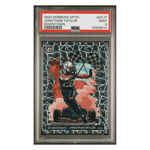 Jonathan Taylor PSA 9 2022 Panini Donruss Optic Downtown Card #DTJT