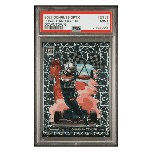 Jonathan Taylor PSA 9 2022 Panini Donruss Optic Downtown Card #DTJT