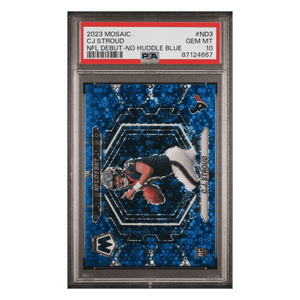 CJ Stroud PSA 10 2023 Panini Mosaic NFL Debut - No Huddle Blue Rookie RC #d/ 75 Card #ND3