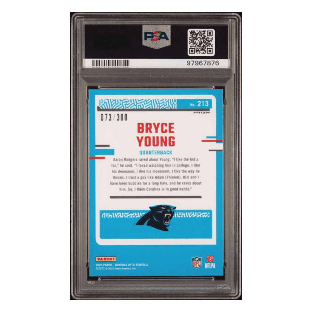 Bryce Young PSA 10 2023 Panini Donruss Optic Wave Rated Rookie #d/ 300 Card #213