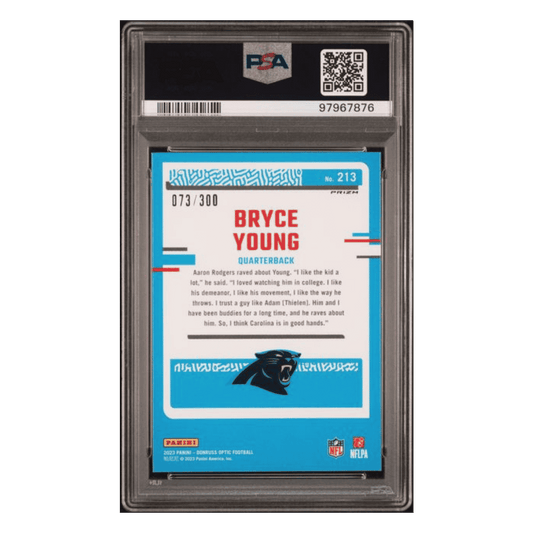 Bryce Young PSA 10 2023 Panini Donruss Optic Wave Rated Rookie #d/ 300 Card #213