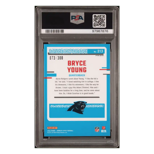 Bryce Young PSA 10 2023 Panini Donruss Optic Wave Rated Rookie #d/ 300 Card #213