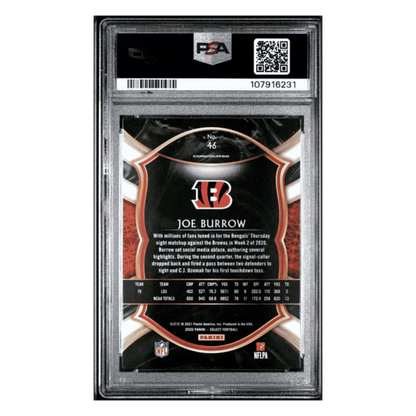 Joe Burrow PSA 10 2020 Panini Select Rookie RC Card #46