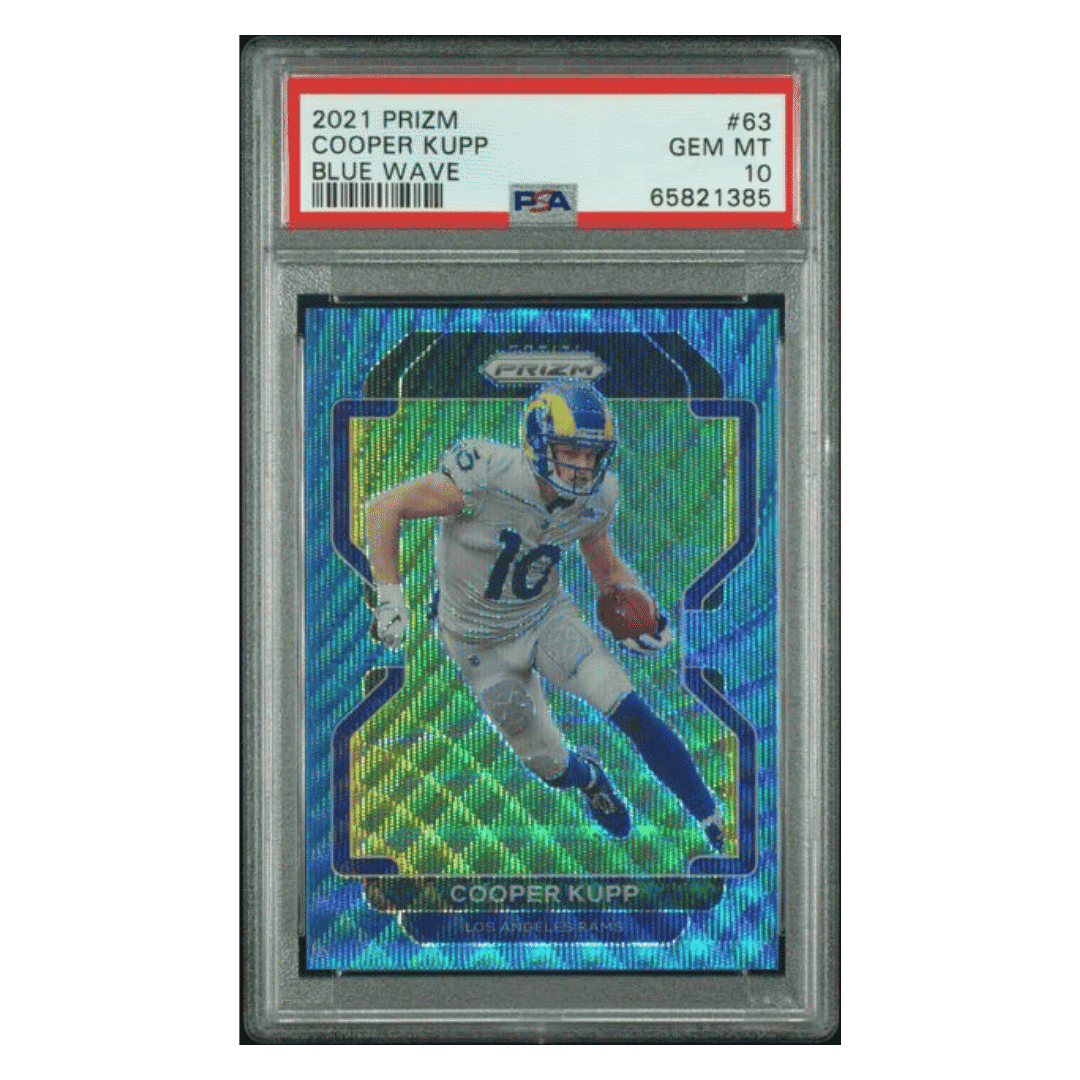 Cooper Kupp PSA 10 2021 Panini Prizm Blue Wave #d/ 199 Card #63