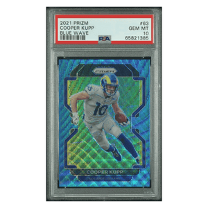 Cooper Kupp PSA 10 2021 Panini Prizm Blue Wave #d/ 199 Card #63