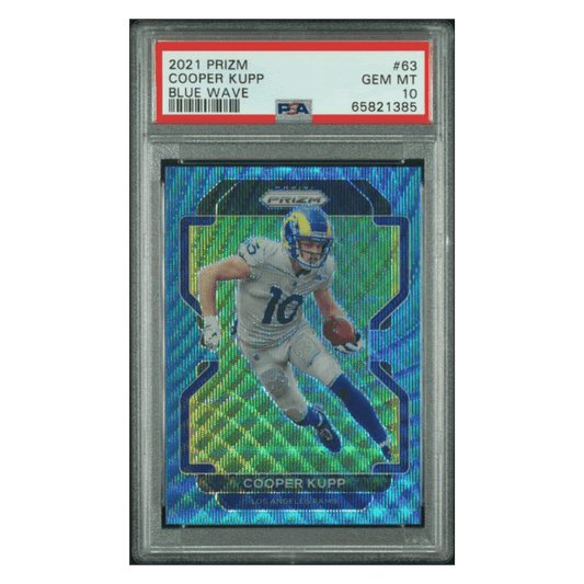 Cooper Kupp PSA 10 2021 Panini Prizm Blue Wave #d/ 199 Card #63