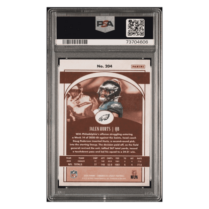 Jalen Hurts PSA 10 2020 Panini Chronicles Legacy Rookie RC Card #204