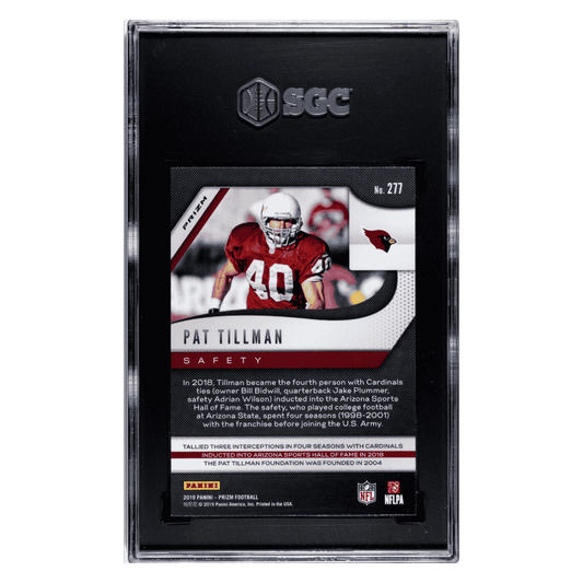 Pat Tillman SGC 10 2019 Panini Prizm Red/ White/ Blue Prizm Card #277