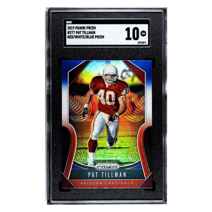 Pat Tillman SGC 10 2019 Panini Prizm Red/ White/ Blue Prizm Card #277