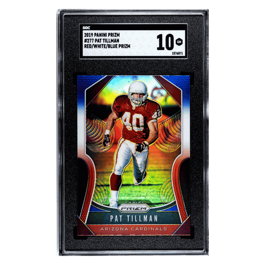 Pat Tillman SGC 10 2019 Panini Prizm Red/ White/ Blue Prizm Card #277