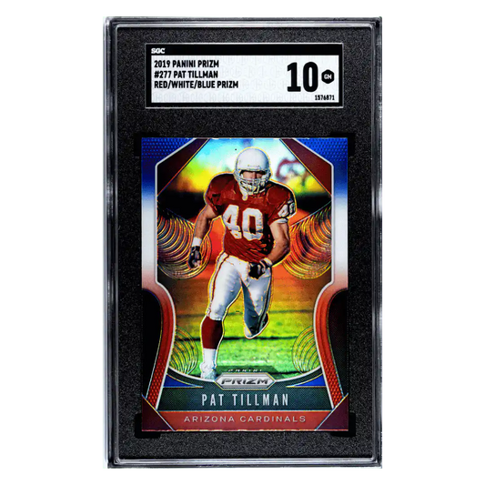 Pat Tillman SGC 10 2019 Panini Prizm Red/ White/ Blue Prizm Card #277
