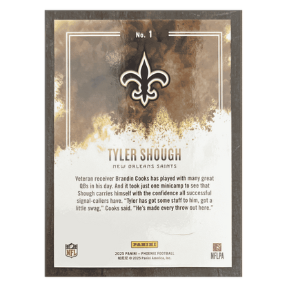 Tyler Shough 2025 Panini Phoenix Color Blast Rookie RC Card #1
