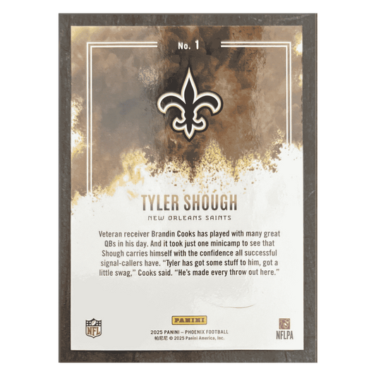 Tyler Shough 2025 Panini Phoenix Color Blast Rookie RC Card #1