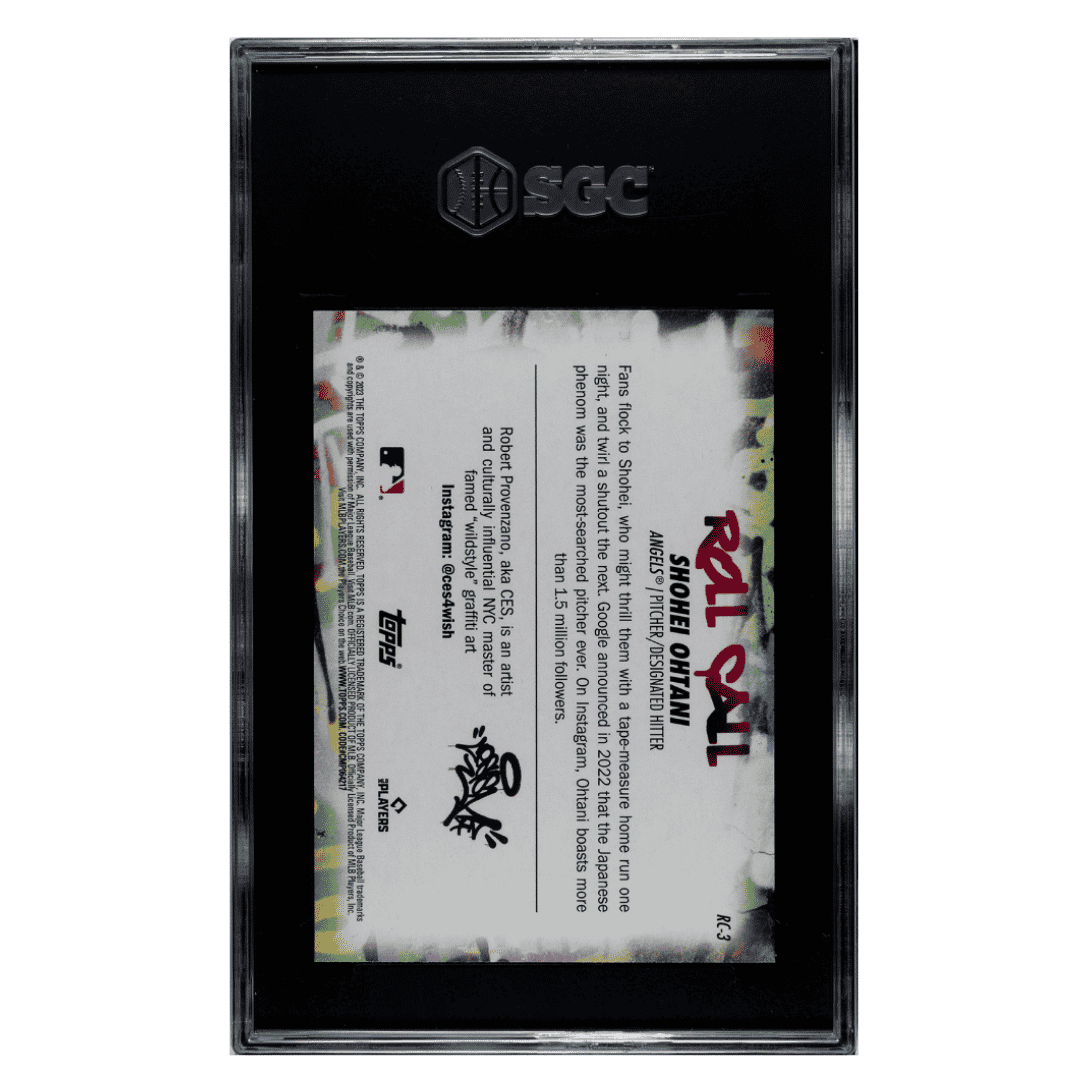 Shohei Ohtani SGC 9.5 2023 Topps Big League Roll Call Wildstyle Edition Card #RC-3