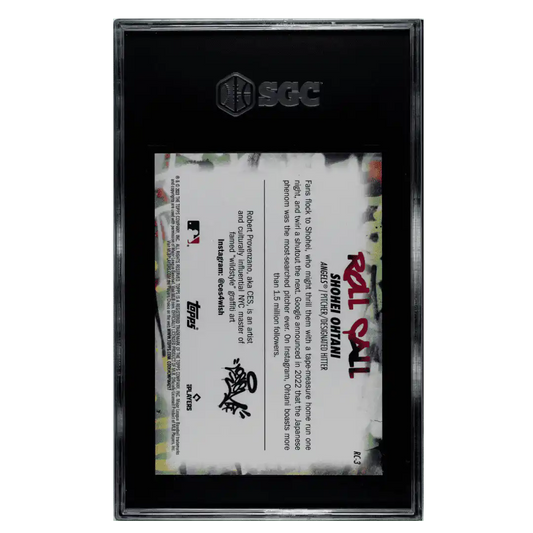 Shohei Ohtani SGC 9.5 2023 Topps Big League Roll Call Wildstyle Edition Card #RC-3