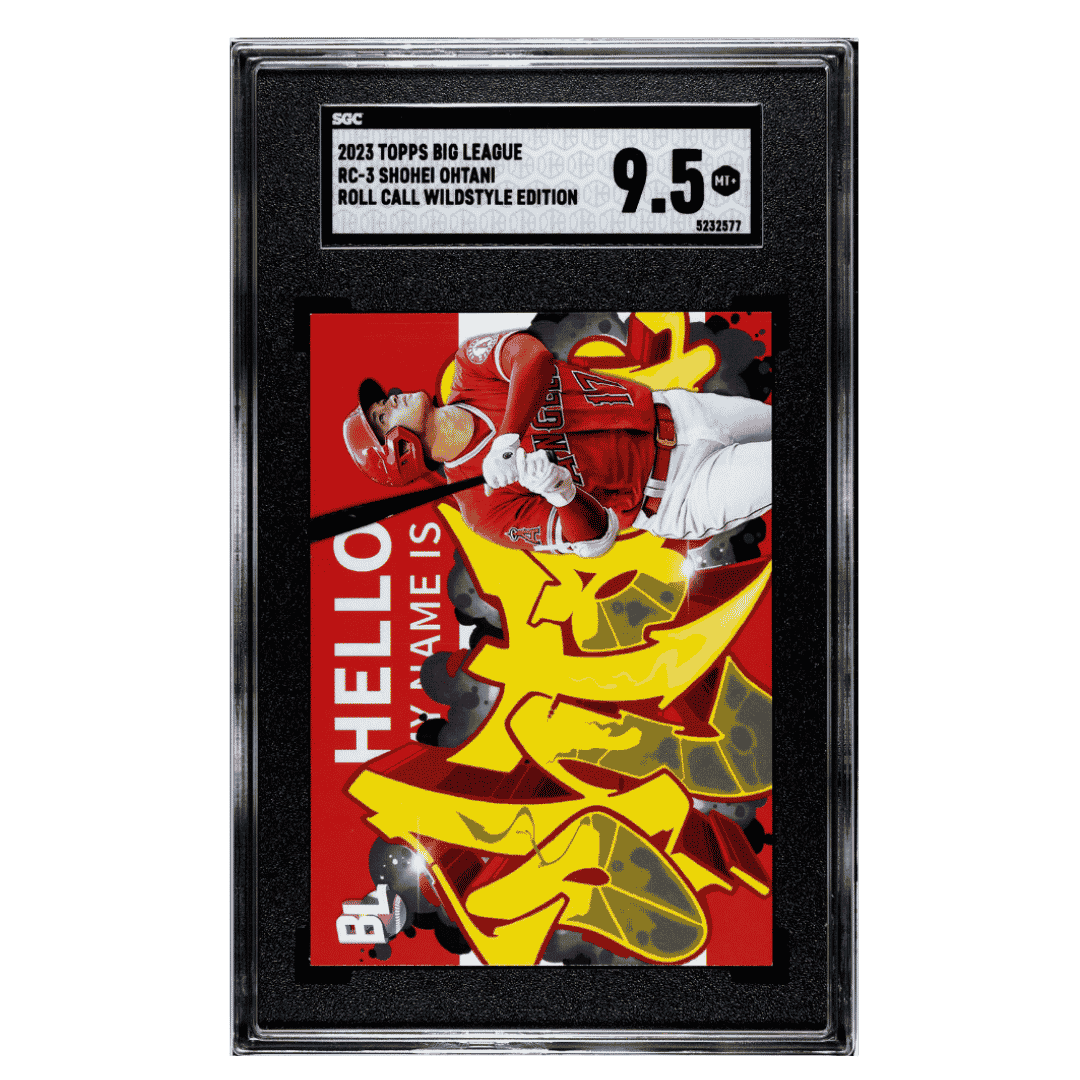 Shohei Ohtani SGC 9.5 2023 Topps Big League Roll Call Wildstyle Edition Card #RC-3