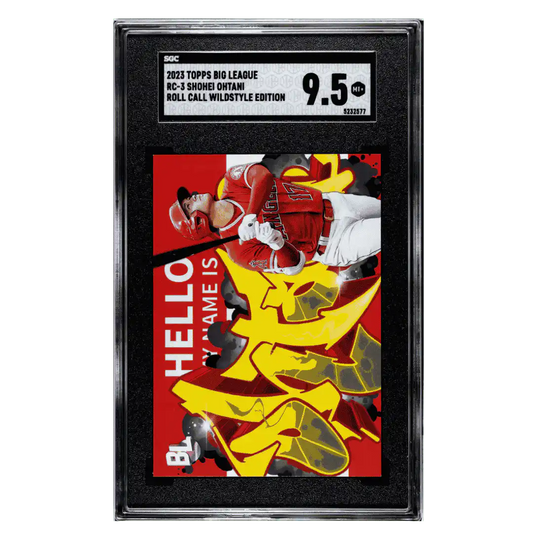 Shohei Ohtani SGC 9.5 2023 Topps Big League Roll Call Wildstyle Edition Card #RC-3