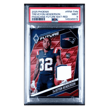 Treveyon Henderson PSA 9 2025 Panini Phoenix Franchise Future Material Red Rookie RC #d/ 249 Card #FFM-THN