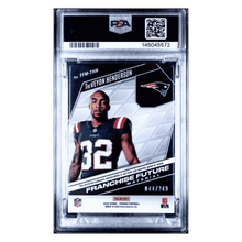 Treveyon Henderson PSA 9 2025 Panini Phoenix Franchise Future Material Red Rookie RC #d/ 249 Card #FFM-THN