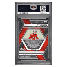 Tez Johnson PSA 10 2025 Panini Mosaic Purple No Huddle Rookie RC #d/ 50 Card #316