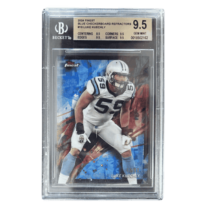 Luke Kuechly BGS 9.5 2024 Topps Finest Blue Checkerboard Refractors #d/ 99 Card #10