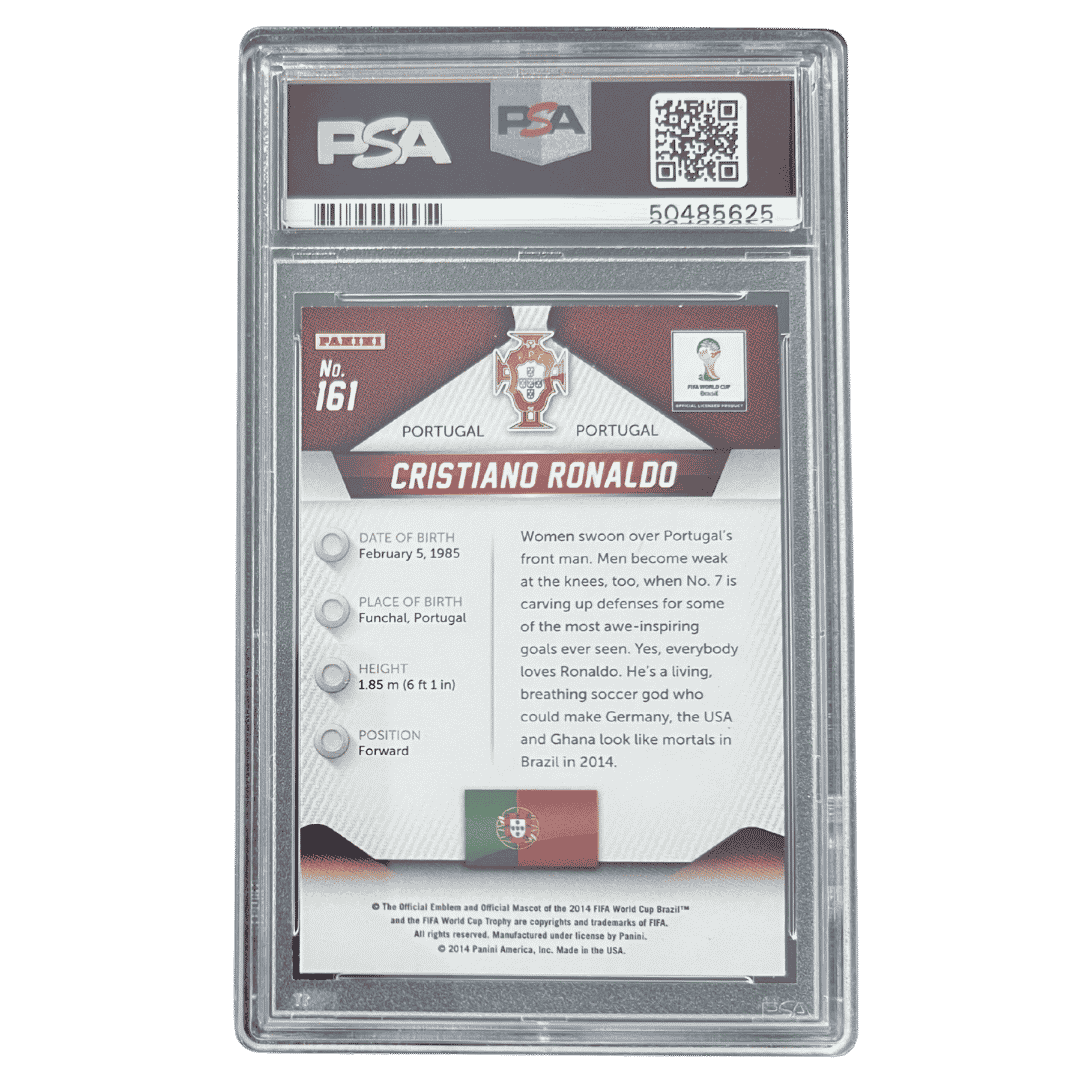Christiano Ronaldo PSA 9 2014 Panini Prizm World Cup Card #161