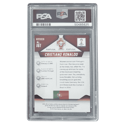 Christiano Ronaldo PSA 9 2014 Panini Prizm World Cup Card #161