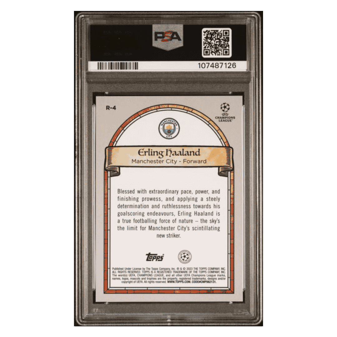 Erling Haaland PSA 9 2022-23 Topps Merlin Chrome UEFA Club Competitions Renaissance Card #R4