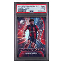 Lamine Yamal PSA 9 2023-24 Topps Chrome UEFA Club Competitions Wonderkids Rookie RC Card #WK3