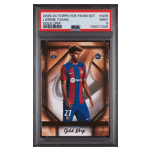 Lamine Yamal PSA 9 2023-24 Topps FC Barcelona Team Set Gold Drip Rookie RC Card #GD5