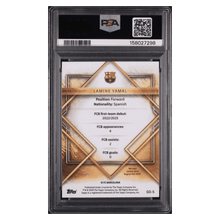 Lamine Yamal PSA 9 2023-24 Topps FC Barcelona Team Set Gold Drip Rookie RC Card #GD5